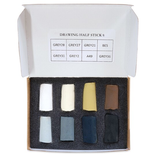 Unison Handmade Pastel Set - Drawing Colors, Set of 8, Half Stick